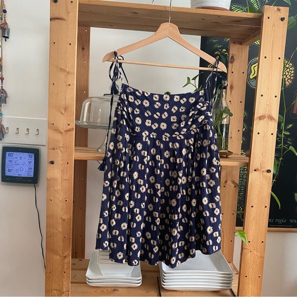 Free People Blue Indigo Combo Molly Floral Tunic S - Picture 6 of 15